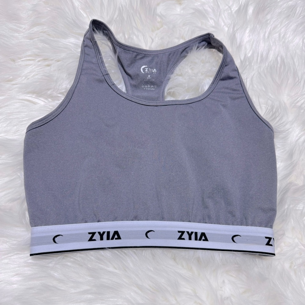 Zyia grey comfort racer bra size M